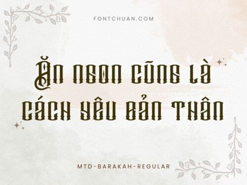 Font MTD Barakah Việt Hóa