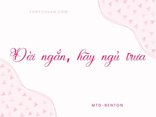 Font MTD Benton Việt Hóa