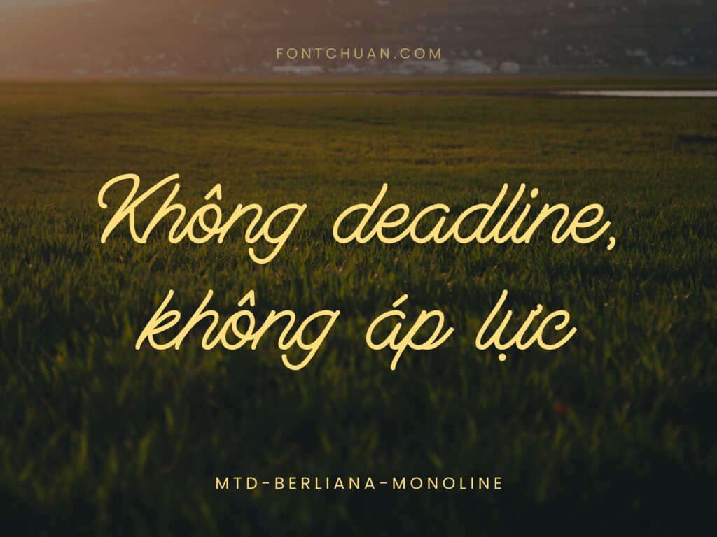 Font MTD Berliana Monoline Việt Hóa