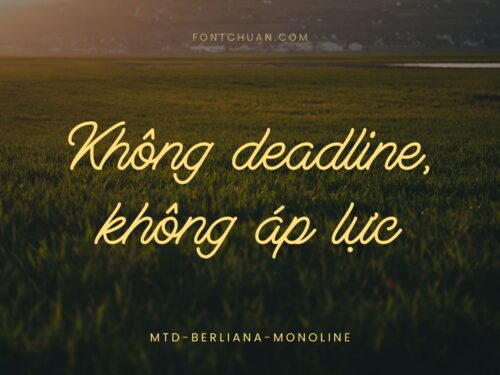 Font MTD Berliana Monoline Việt Hóa