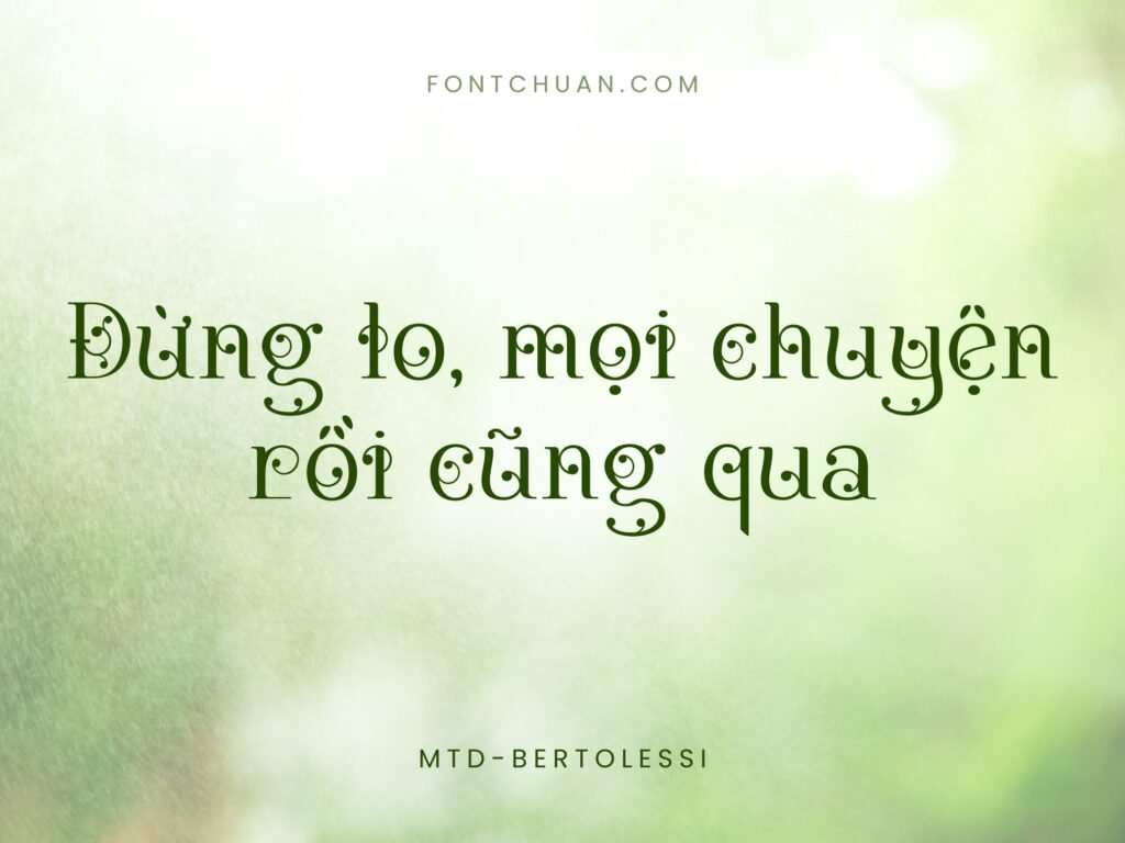 Font MTD Bertolessi Việt Hóa