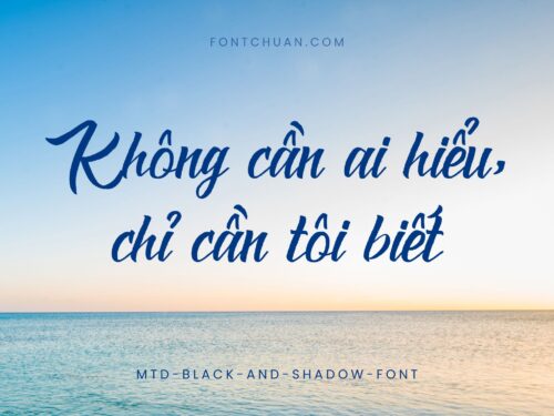 Font MTD Black And Shadow Việt Hóa