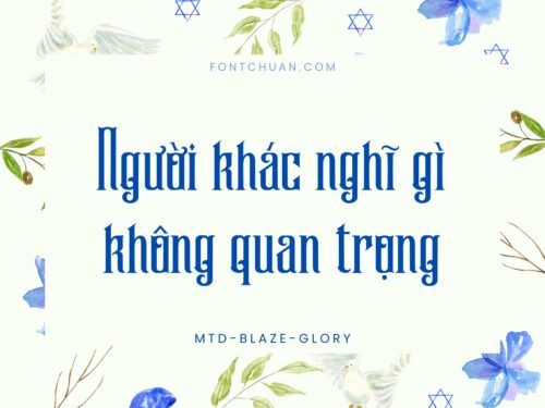 Font MTD Blaze Glory Việt Hóa