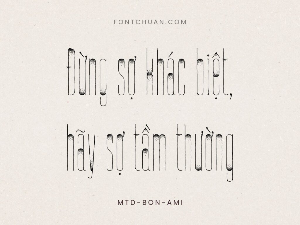 Font MTD Bon Ami Việt Hóa