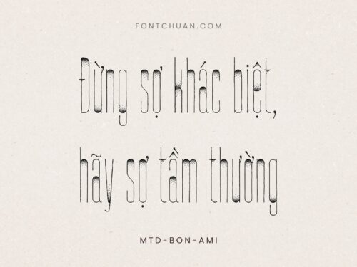Font MTD Bon Ami Việt Hóa