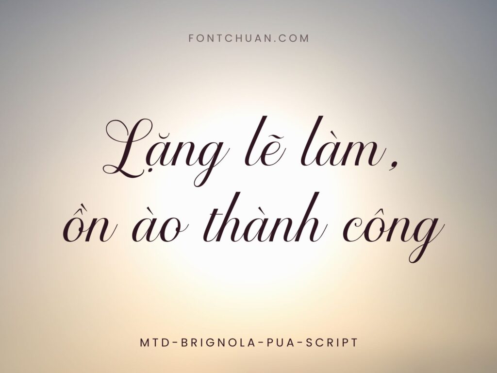 Font MTD Brignola Pua Script Việt Hóa