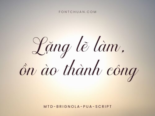 Font MTD Brignola Pua Script Việt Hóa