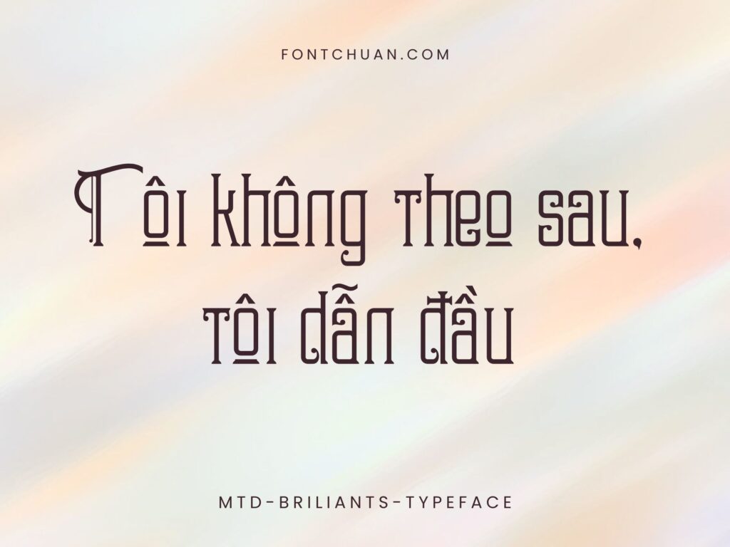 Font MTD Briliants Typeface Việt Hóa
