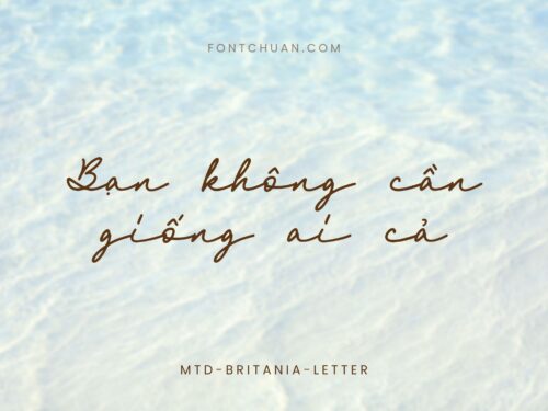 Font MTD Britania Letter Việt Hóa