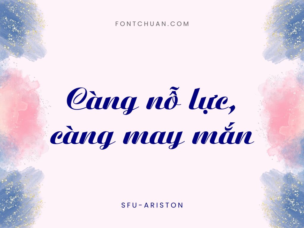 Font SFU Ariston Việt Hóa