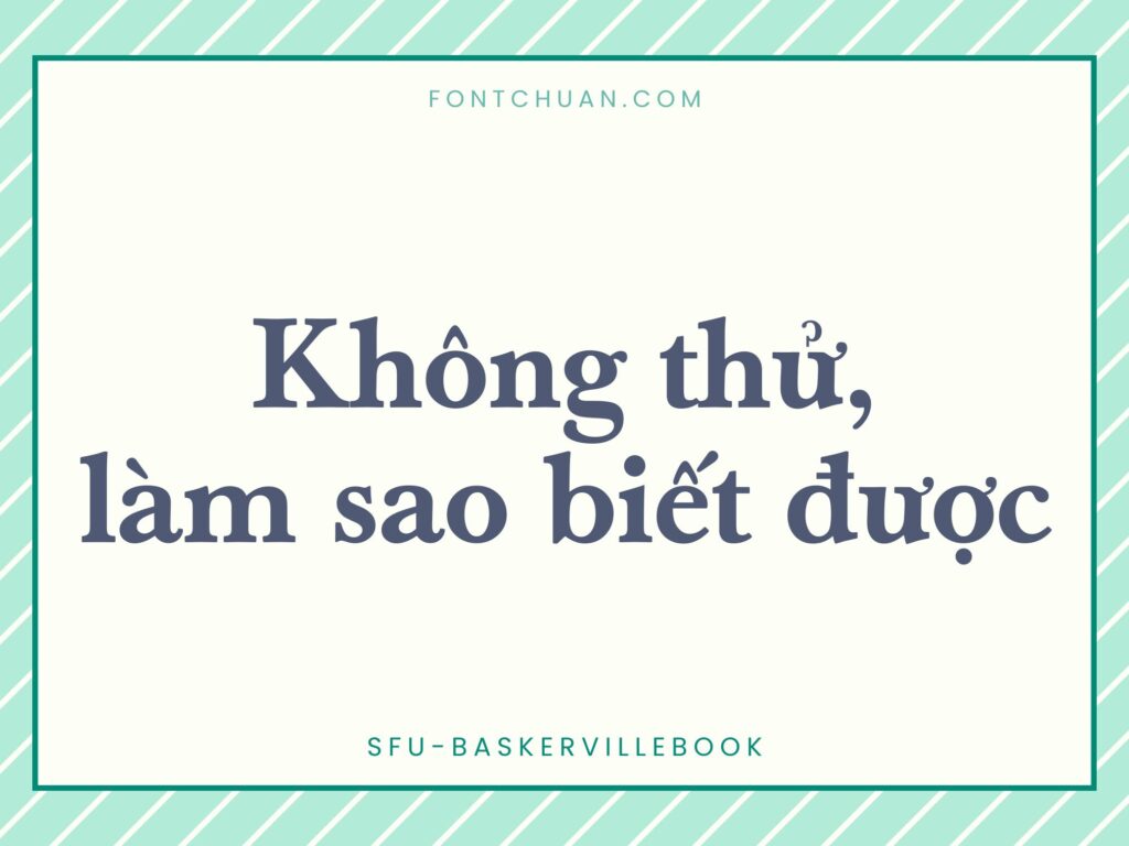 Font SFU Baskervillebook Việt Hóa