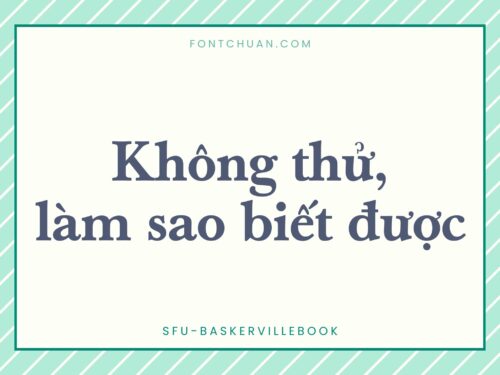 Font SFU Baskervillebook Việt Hóa