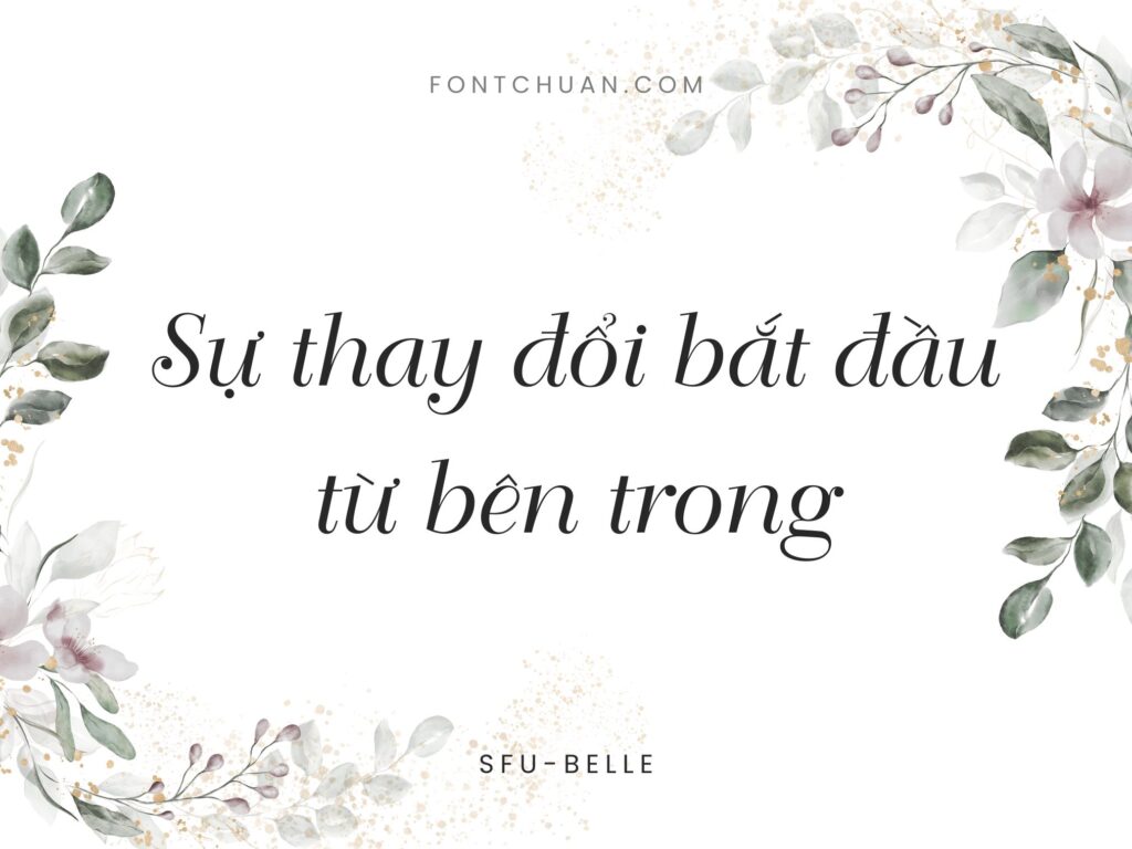 Font SFU Belle Việt Hóa