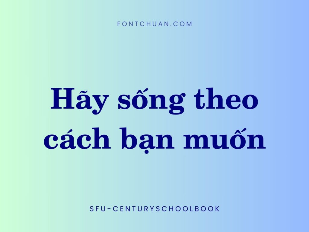 Font SFU Century School Book Việt Hóa