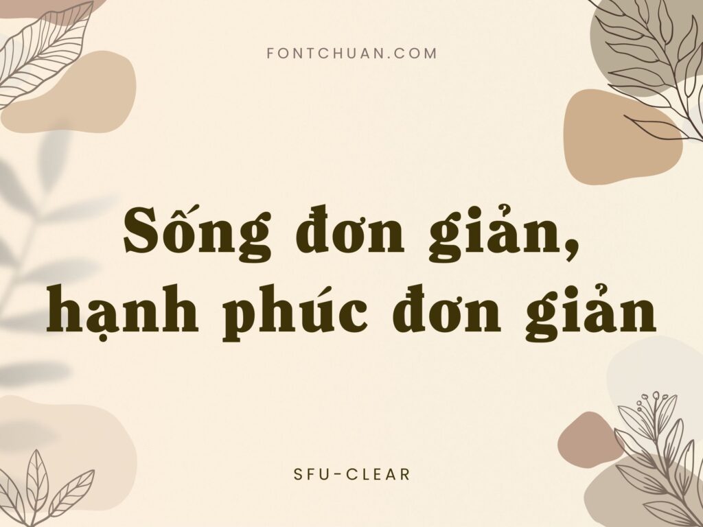 Font SFU Clear Việt Hóa