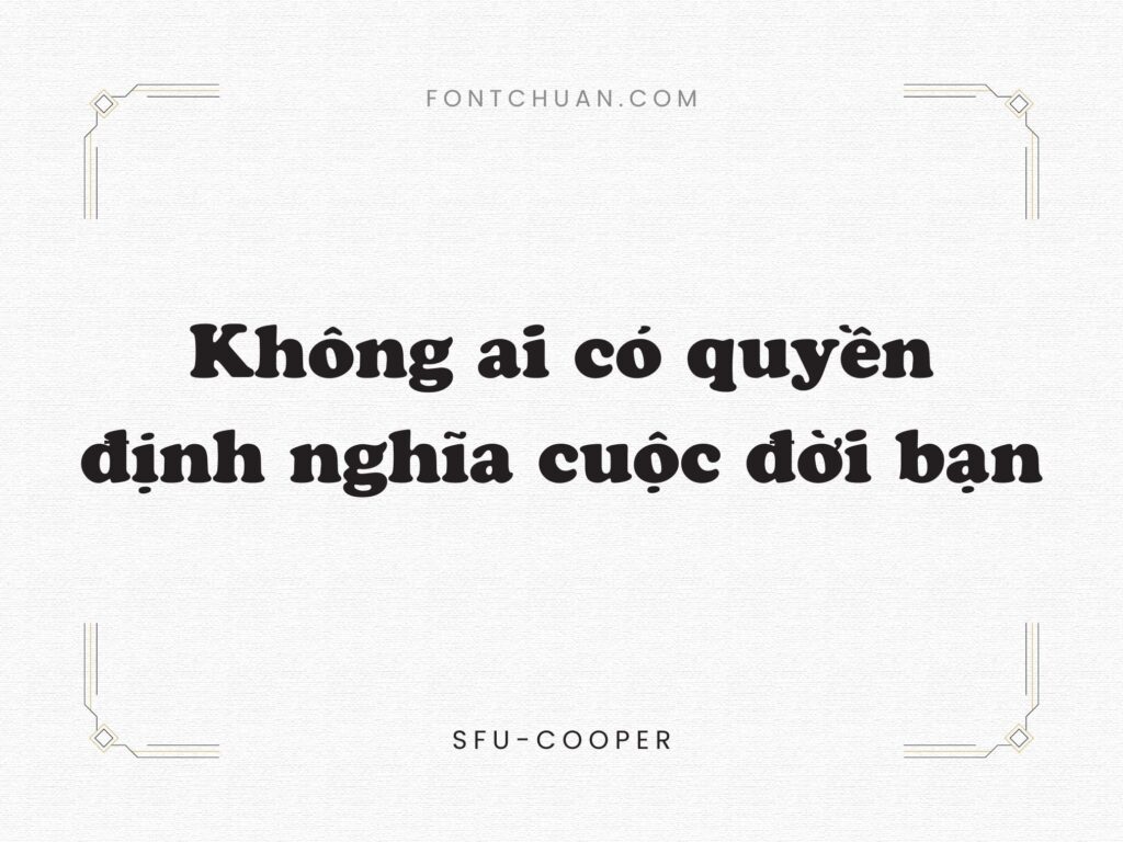 Font SFU Cooper Việt Hóa