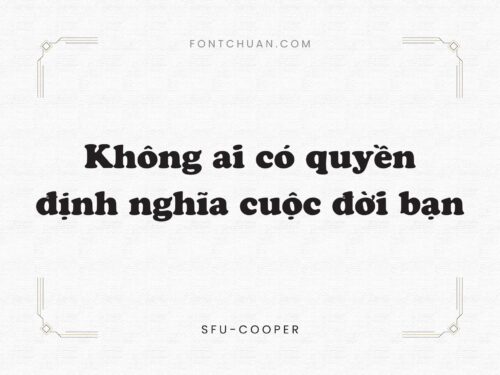 Font SFU Cooper Việt Hóa
