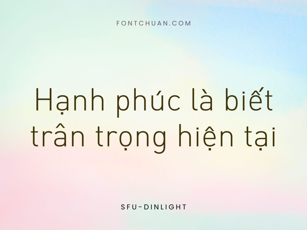 Font SFU Dinlight Việt Hóa