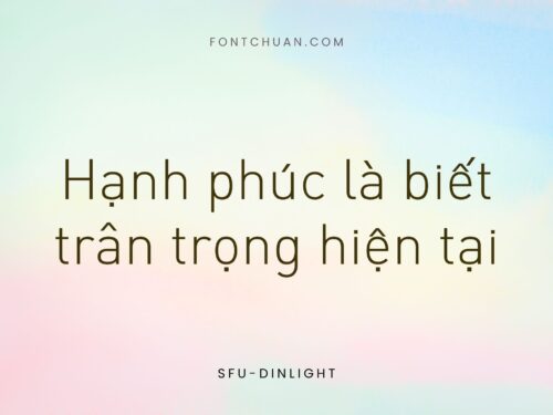 Font SFU Dinlight Việt Hóa