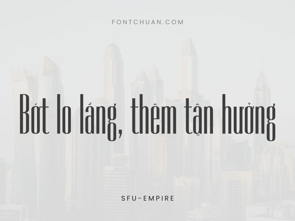 Font SFU Empire Việt Hóa