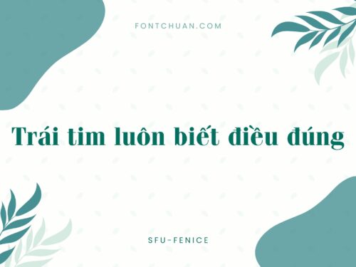 Font SFU Fenice Việt Hóa