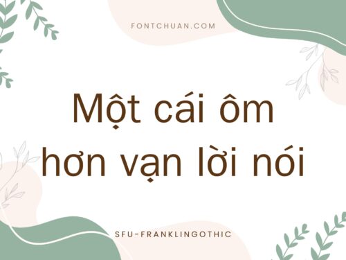 Font SFU Franklingothic Việt Hóa
