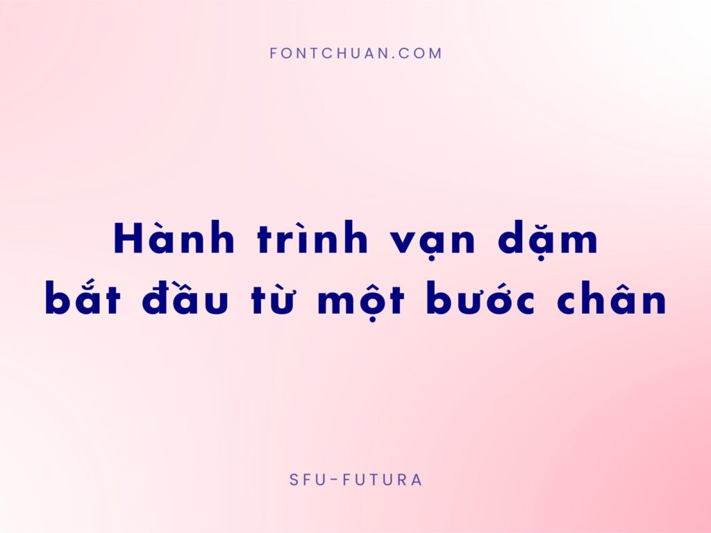 Font SFU Futura Trọn Bộ Việt Hóa