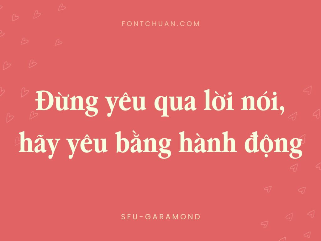 Font SFU Garamond Việt Hóa
