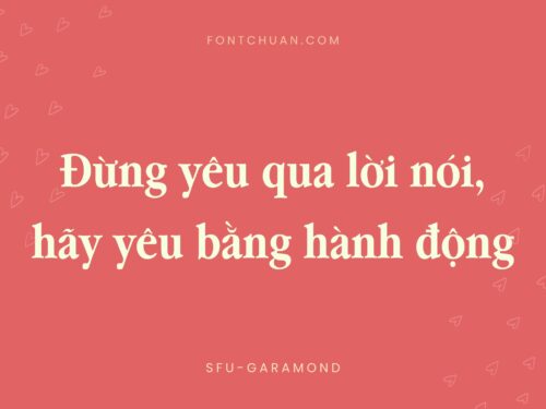 Font SFU Garamond Việt Hóa