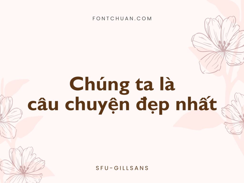 Font SFU Gillsans Việt Hóa