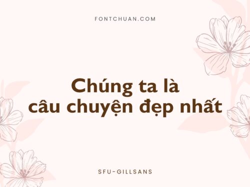 Font SFU Gillsans Việt Hóa