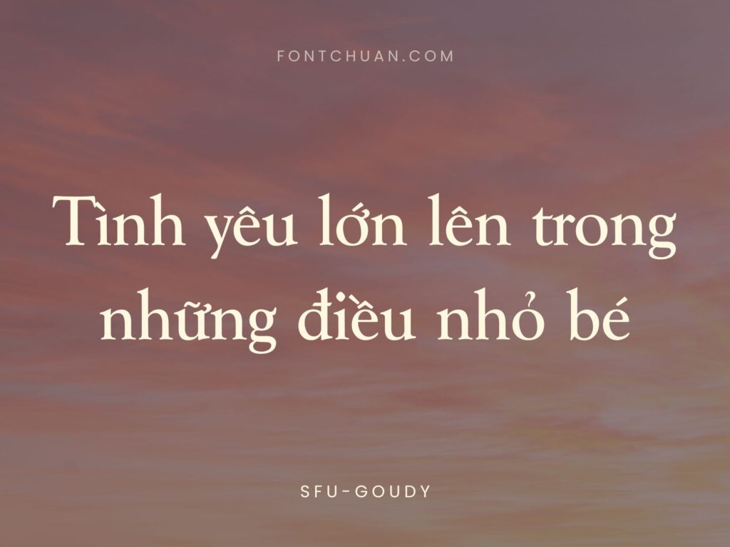 Font SFU Goudy Việt Hóa