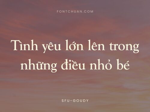 Font SFU Goudy Việt Hóa