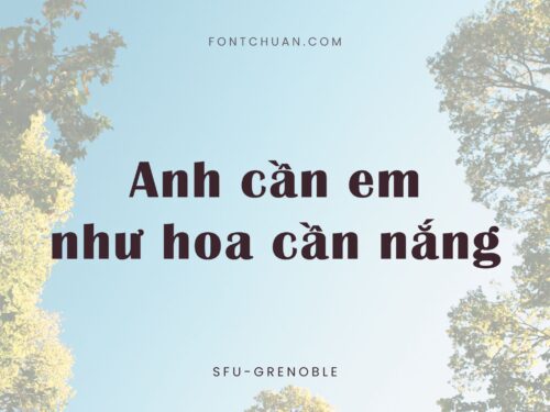 Font SFU Grenoble Việt Hóa