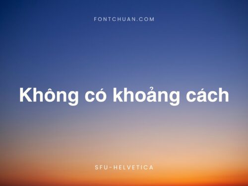 Font SFU Helvetica Việt Hóa