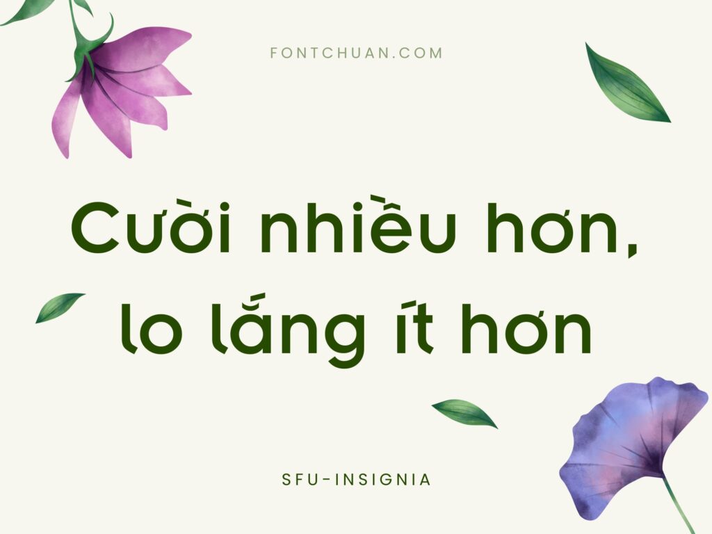 Font SFU Insignia Việt Hóa