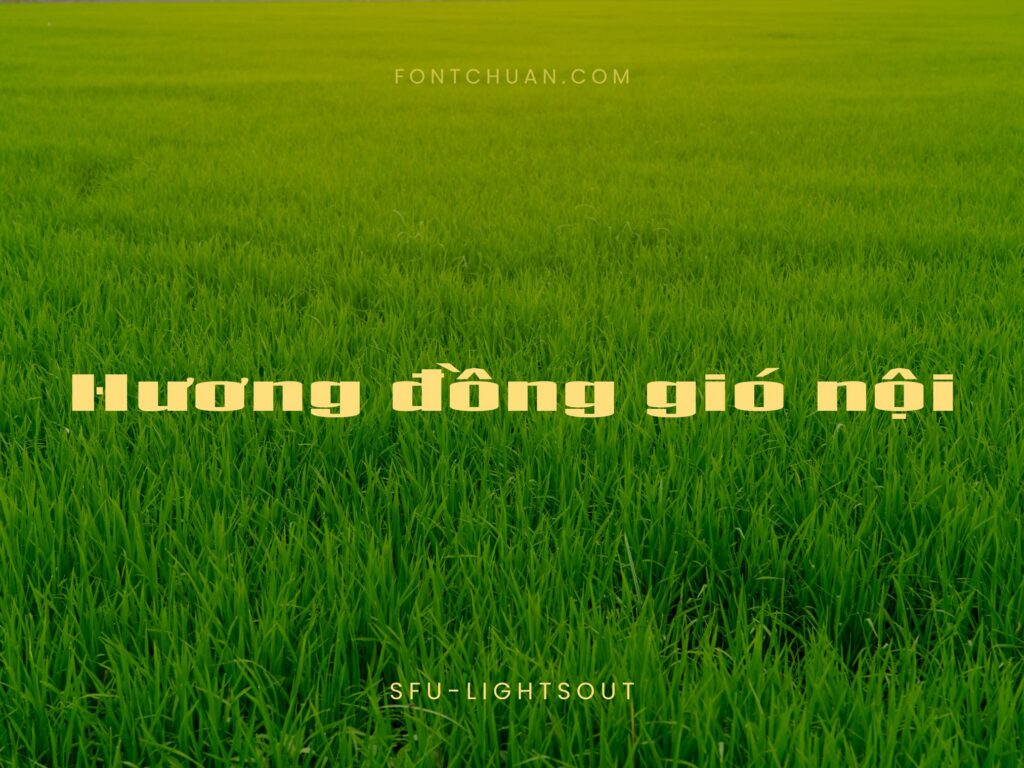 Font SFU Lightsout Việt Hóa