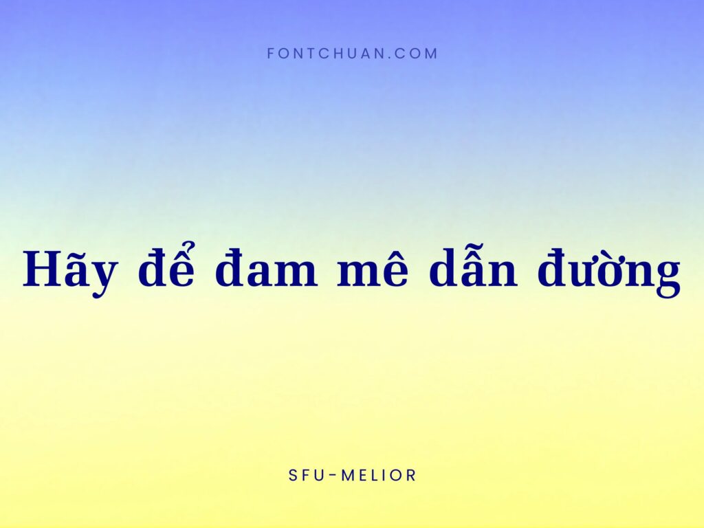 Font SFU Melior Việt Hóa