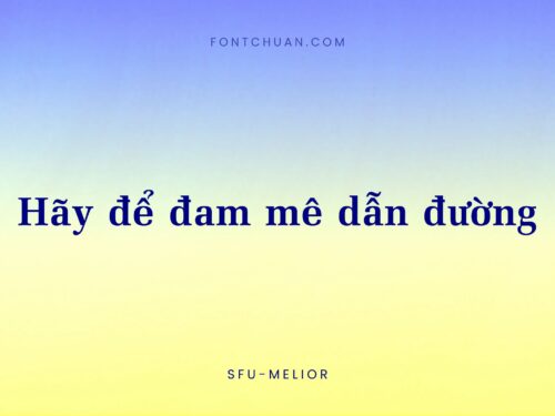 Font SFU Melior Việt Hóa