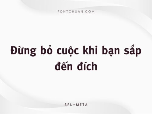Font SFU Meta Việt Hóa