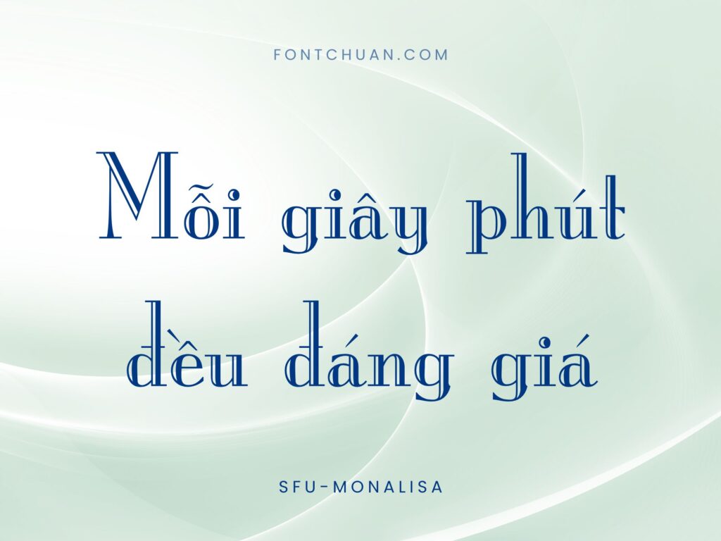 Font SFU Monalisa Việt Hóa