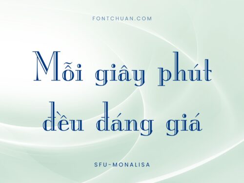 Font SFU Monalisa Việt Hóa