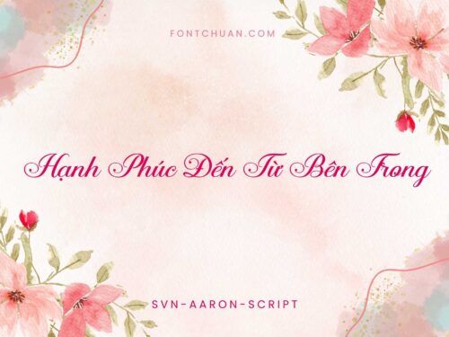 Font SVN Aaron Script Việt Hóa