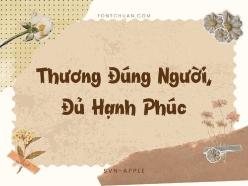 Font SVN Apple Việt Hóa
