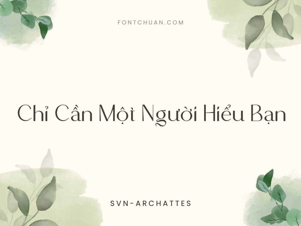 Font SVN Archattes Việt Hóa