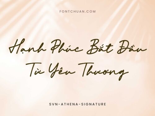 Font SVN Athena Signature Việt Hóa