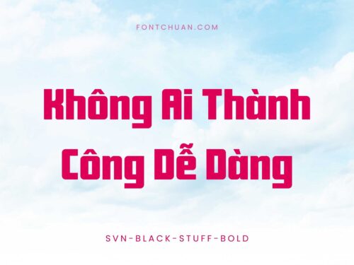 Font SVN Black Stuff Bold Việt Hóa