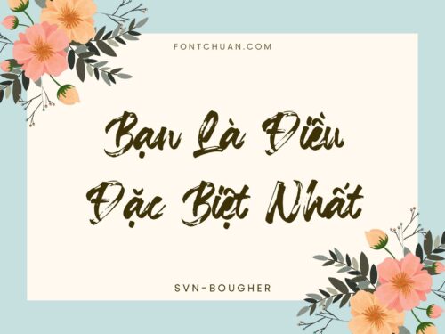 Font SVN Bougher Việt Hóa