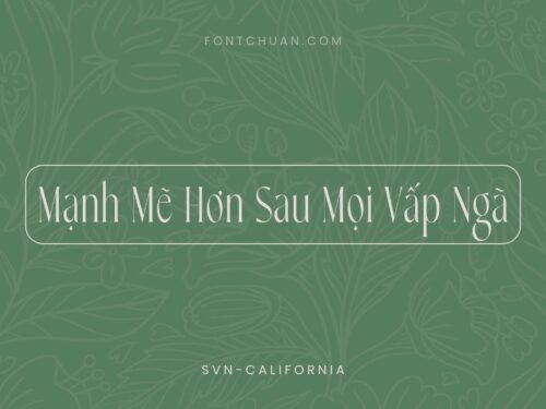 Font SVN California Việt Hóa