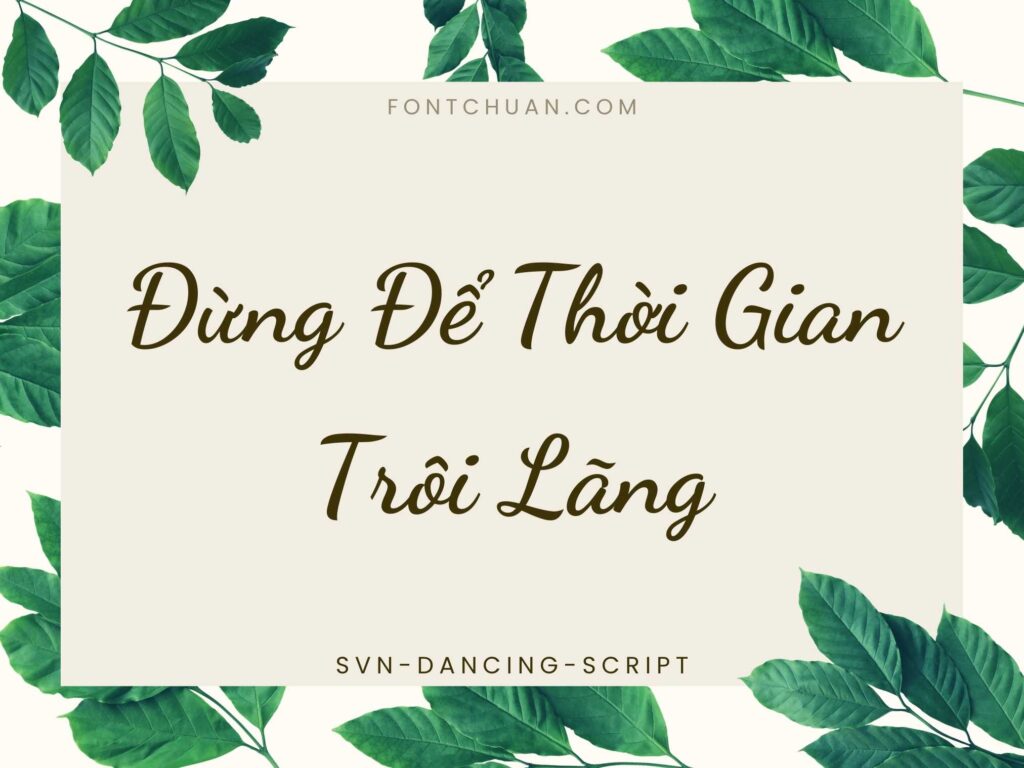 Font SVN Dancing Script Việt Hóa